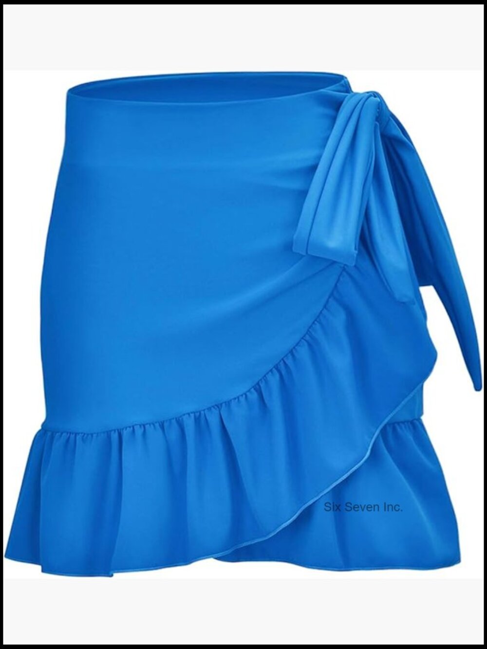 UPF 50+ Women's Ruffle Sarong Beach Wrap Cover Up Swimsuit Skirt